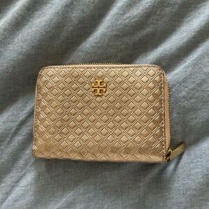 Tory Burch Rose Gold Quilted Women's Wallet